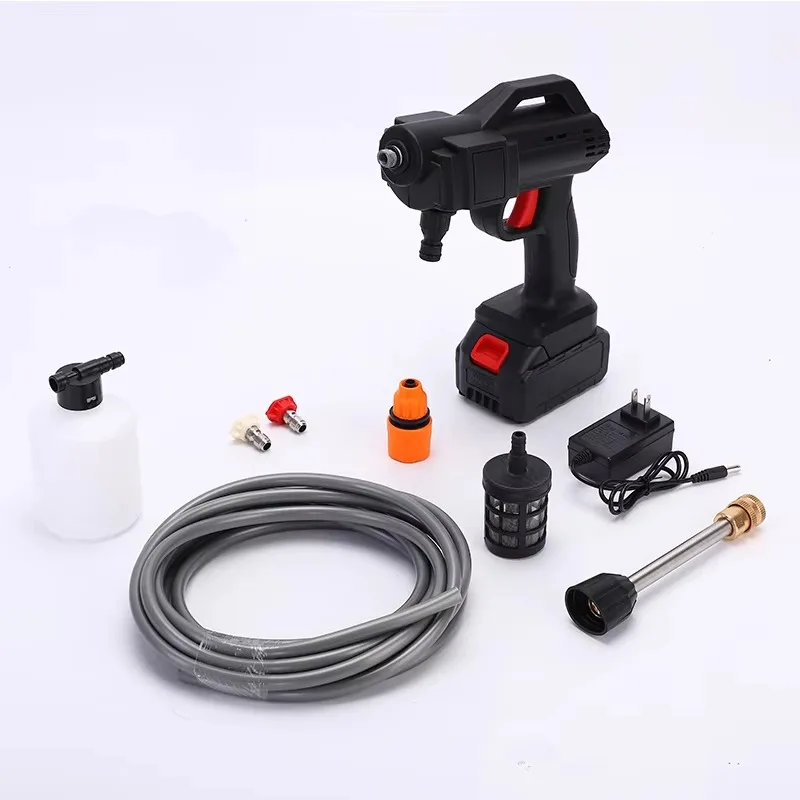 24V Cordless Pressure Washer 50 Bar, No built-in water tank with 5 m Hose , Portable Car Wash Gun for RV & Auto Detailing