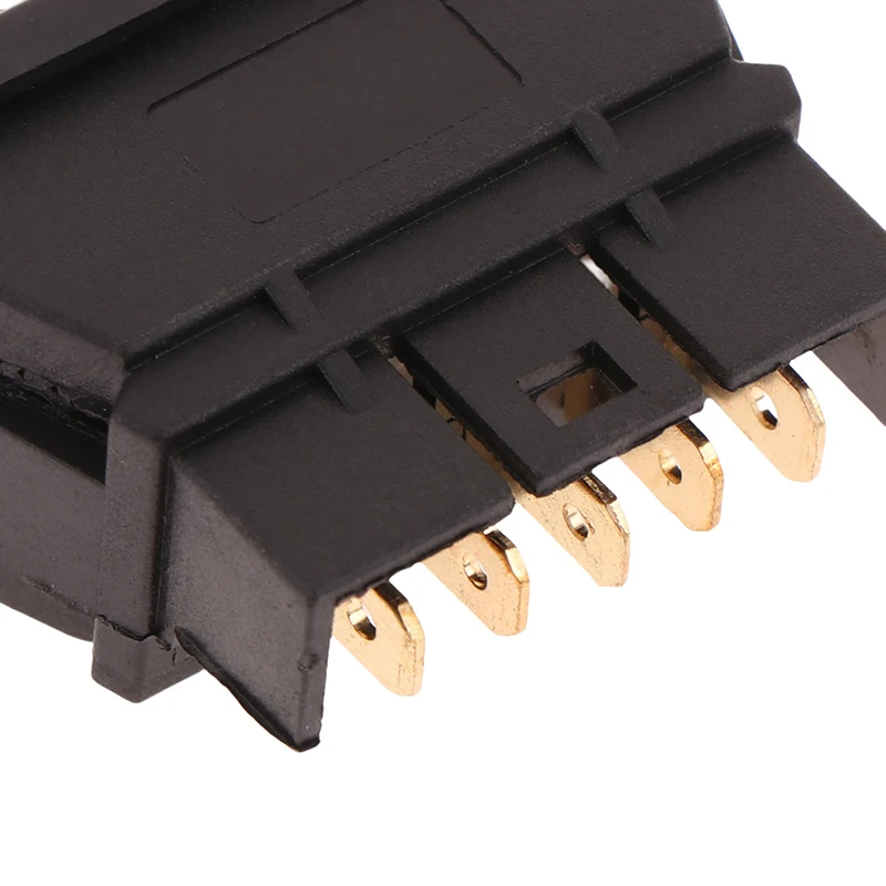 1 unidad de interruptor de alimentación de coche de 5 pines Universal 12V 2 vías ajuste de empuje de coche interruptor basculante aéreo eléctrico momentáneo