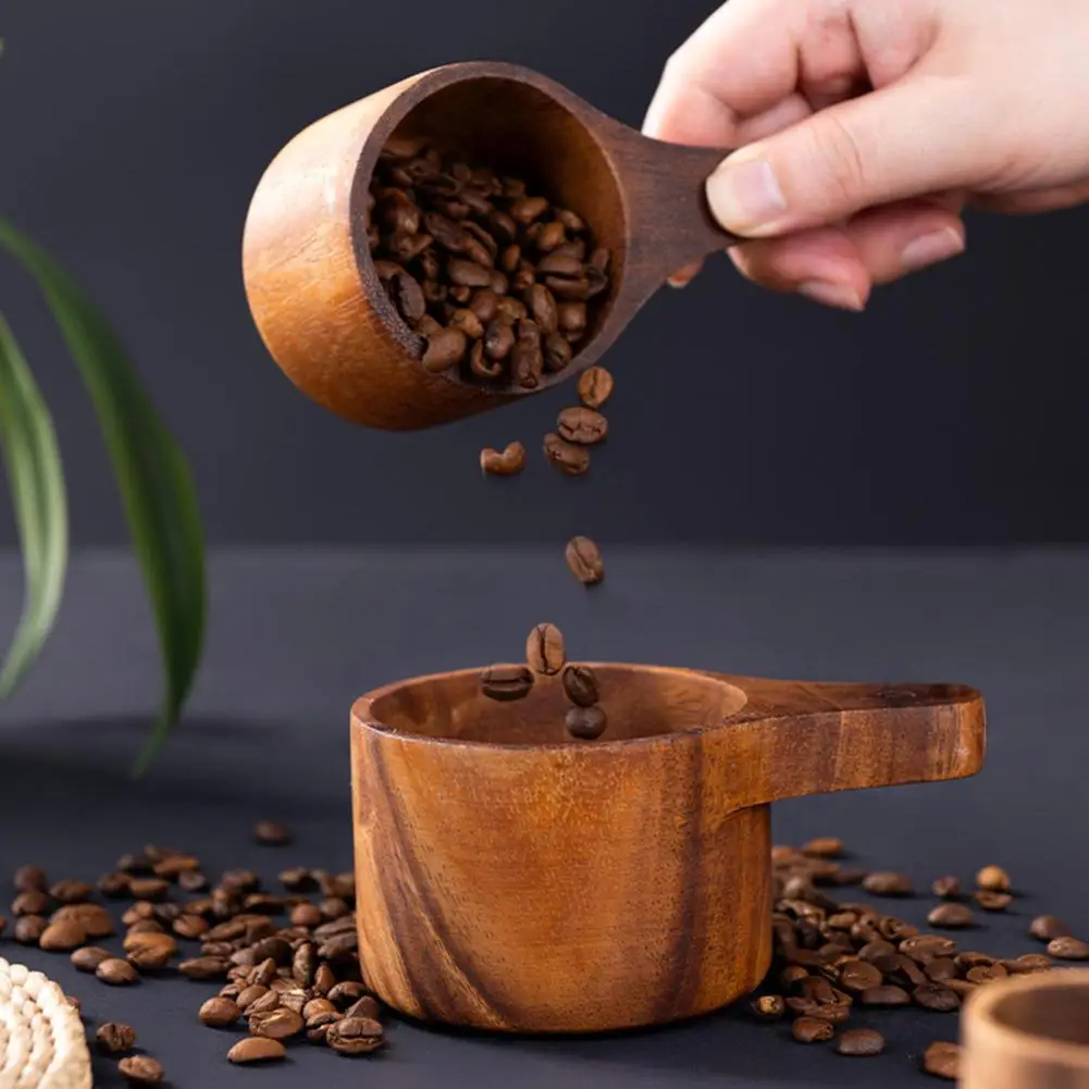 

Wooden Measuring Cups And Spoons Set Coffee Bean Powder Measuring Spoon Nested Baking Tools for Accurate Wooden Measuring Spoons