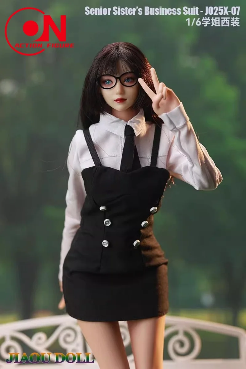 JO25X-06 JO25X-07 1/6 échelle femme taille exposée demi-jupe costume noir ensemble de vêtements modèle adapté 12 pouces PH TBL soldat figurine d'action