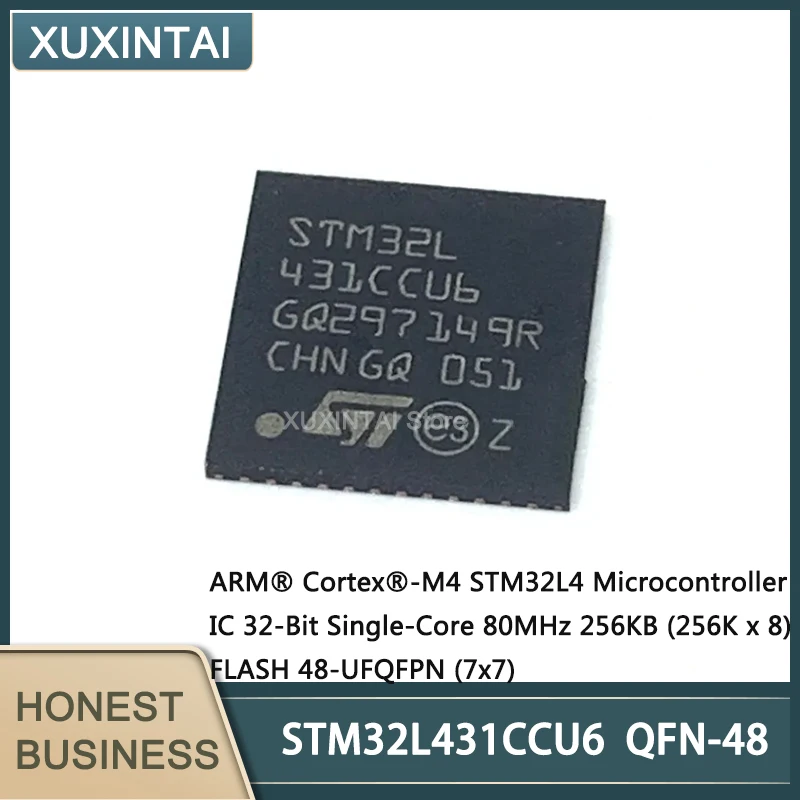 5Pcs/Lot  New Original  STM32L431CCU6 STM32L431  Microcontroller IC 32-Bit Single-Core 80MHz 256KB (256K x 8) FLASH 48-UFQFPN