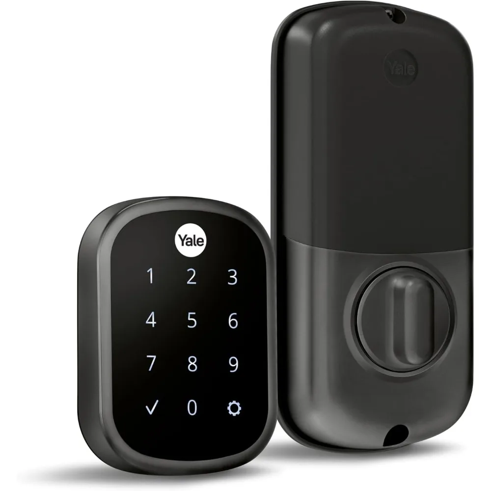 

Keyless Entry Touchscreen Deadbolt - Unlock Using Your Entry Code - No app or connectivity - Black Suede