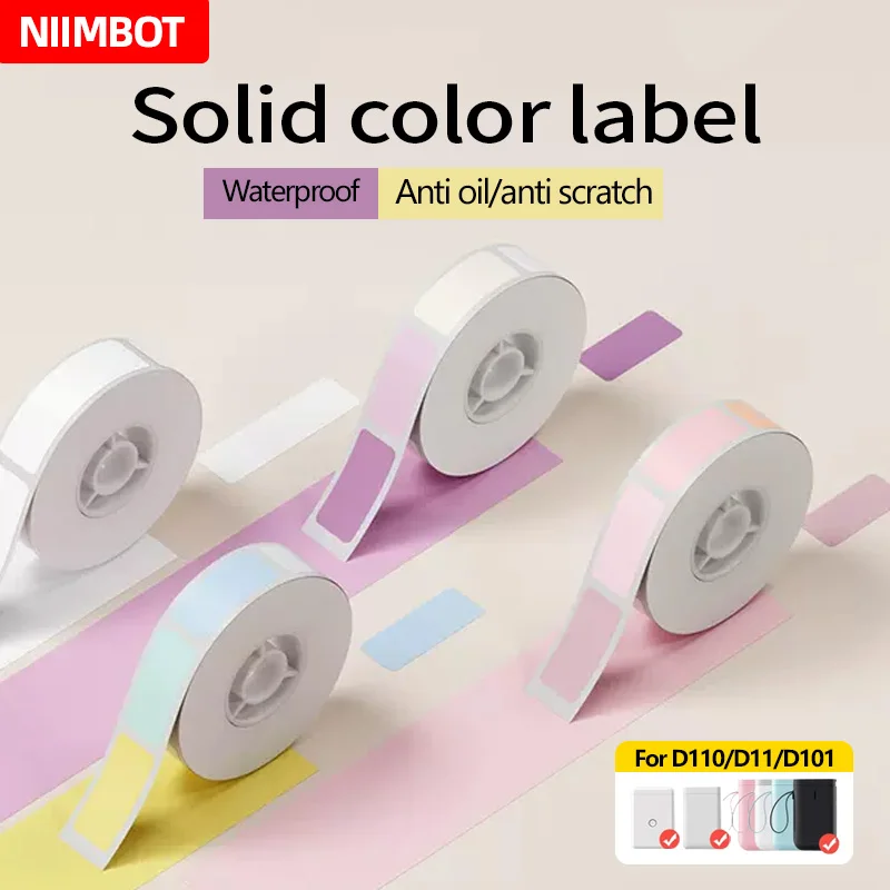 Niimbot color thermal label sticker waterproof and oil resistant mobile mini portable label printer suitable for D101, D11, and