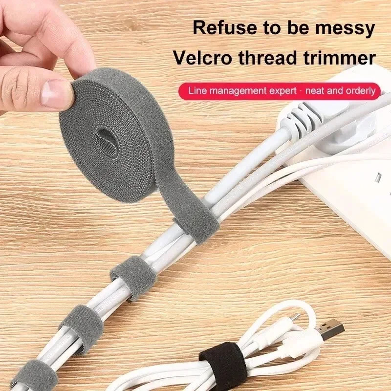 5/10pcs 1M Solid Color Cable Ties Power Wire Loop Free Cut Nylon Reusable Cable Tie Storage Cable Management Straps