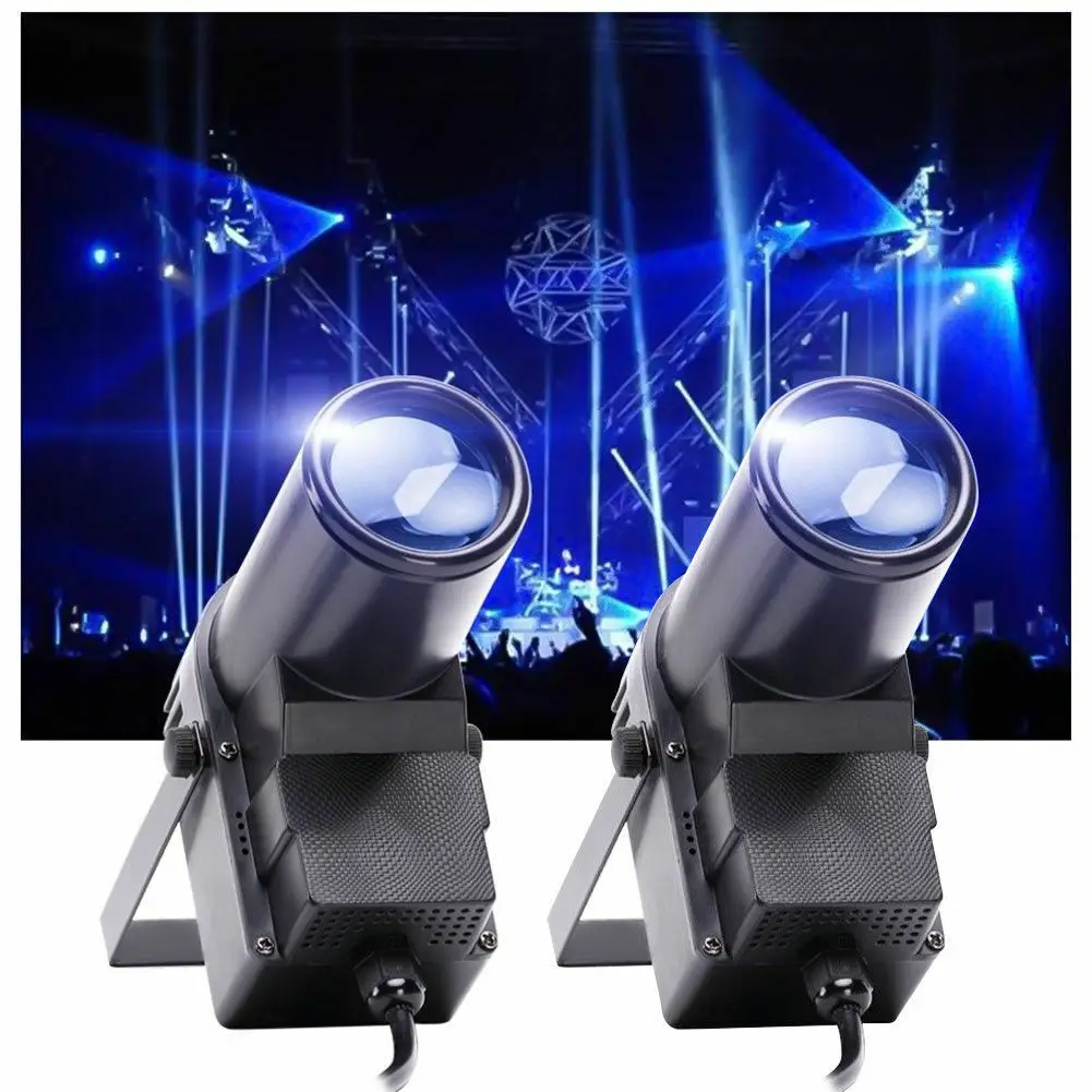 

2pcs/lot 10W LED Beam Pin Spot By DMX512 Sound Controlled Spotlight, RGBW LED Spot Light For Mirror Ball Store Window Display