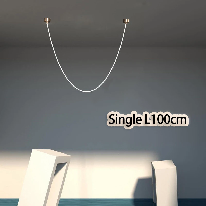 SANDYHA Lustre Para Sala De Estar Minimalist Line Art Design Chandeliers Led Lamp for Living Dining Room Pendant Lighting Decor