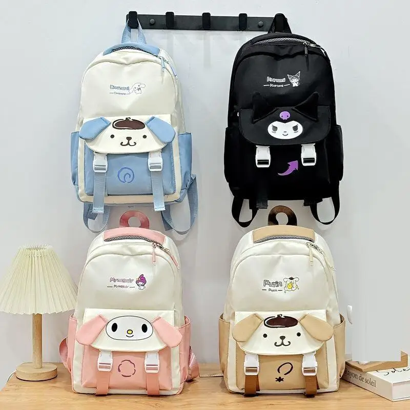 

Sanrio Kuromi Girl Backpack Student Schoolbag School Supplies High-Capacity Kawaii Anime Cartoon Fashion New Style Casual Bag