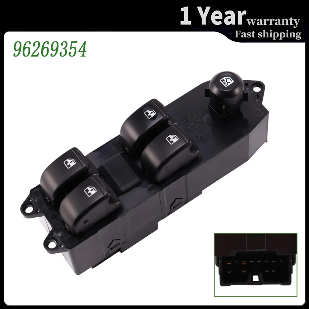 LHD Front Left Driver Side Window Switch Lifter Control Button for Hyundai Daewoo Nubira Car Accessories 96269354 96190771