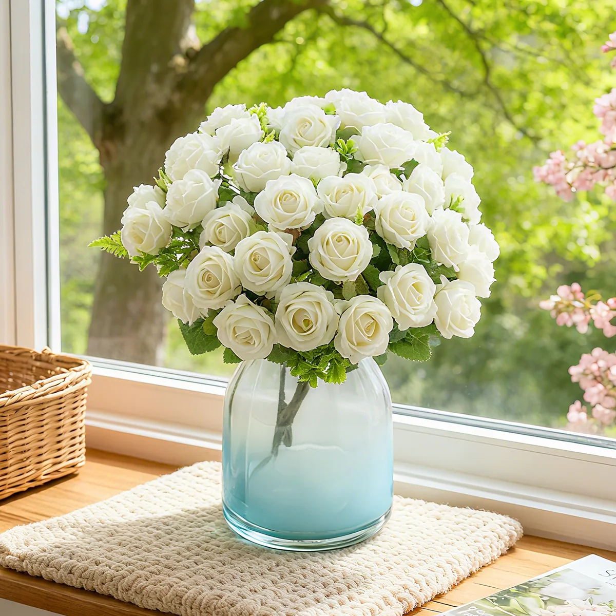 Künstliche Blumen Seidenrosen für Festivals, DIY Hochzeitssträuße, Garten- und Hofdekoration, Bogen- und Raumdekoration, Girlanden, Fotografie-Requisiten, DIY-Geschenke