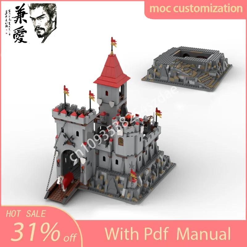 840PCS Moc King's Castle Architecture Model Building Blocks DIY Creative Assembly Bricks Kids Holiday Gift