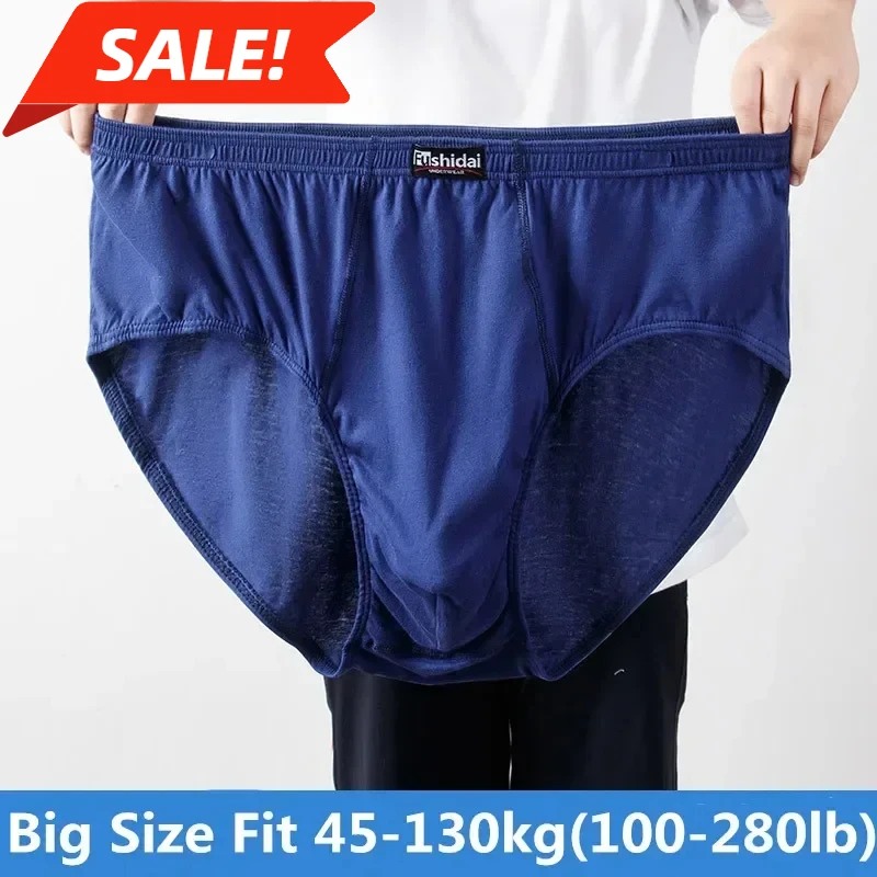 1Pcs Big Size Briefs Large Underwear For Men Underpants Cotton Breathable Boys Panties Undies Male Shorts Knickers 6XL 7XL 8XL