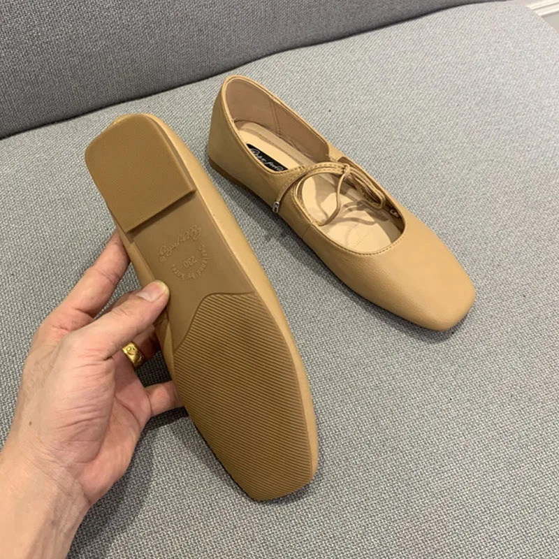 2024 Women Casual Flats Comfortable Soft Boat Shoes Loafers Ballerina Shallow Round Toe Ballet Flat Shoes Women Slip On Side