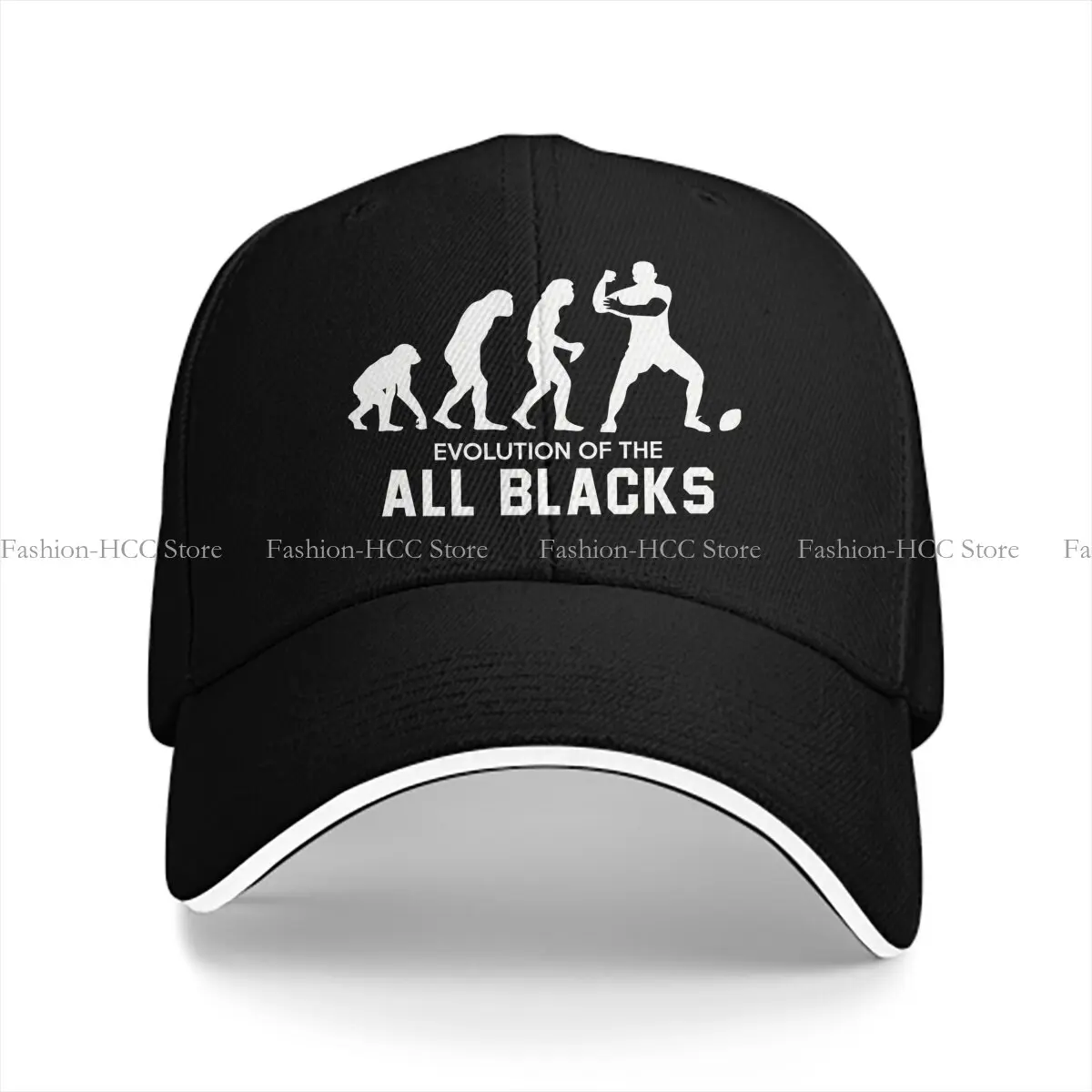 Evolution Solid Color Baseball Caps Peaked Cap New Zealand All Blacks Sun Shade Hats Men Women