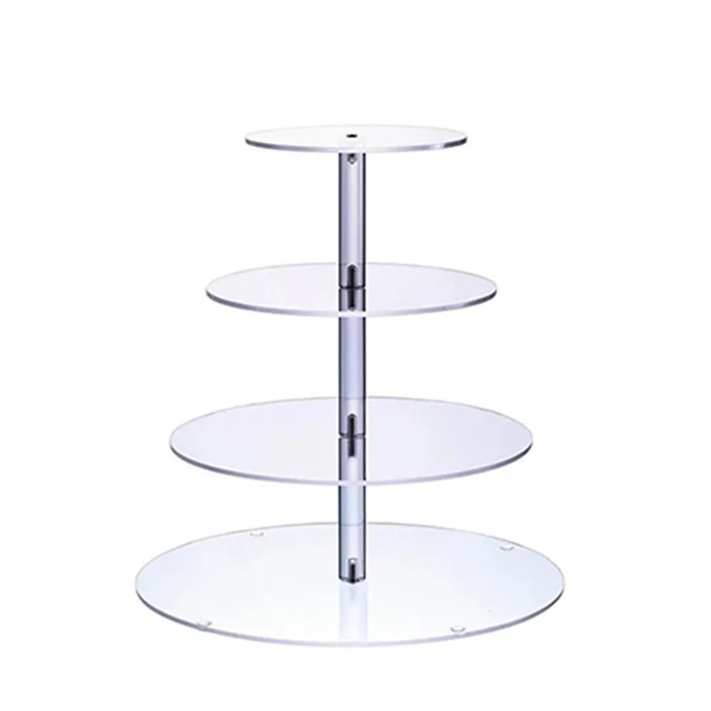 

Прозрачная акриловая подставка для кексов, разборная конструкция, 3/4/5 ярусов, держатель для десертов, декоративная, многофункциональная подставка для торта