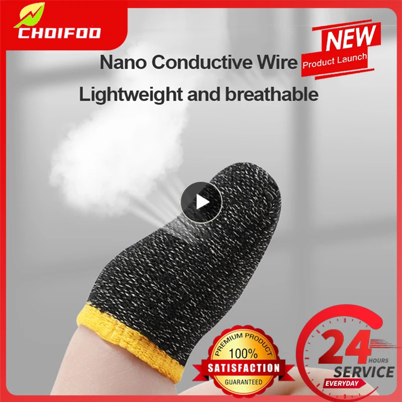 A Pair For PUBG Gaming Finger Sleeve Game Controller Sweatproof Gloves Breathable Fingertips For Games Touch Screen Finger Cots