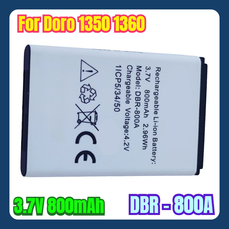 

Аккумуляторы для мобильных телефонов 3,7 В, 800 мАч DBR - 800 А для Doro 1350 1360