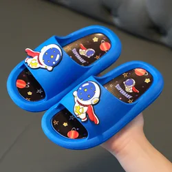 Kids Astronaut Space PVC Slippers Boys Beach Sandals Girls Home Slippers Big Childrens Hole Shoes Baby Garden Shoes Soft Summer