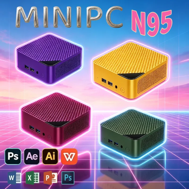Intel Core N95 Portable  Mini PC Computer Windows 11 16GB 1TB Gaming Computer WiFi 6 USB Portable Mini Desktop PC