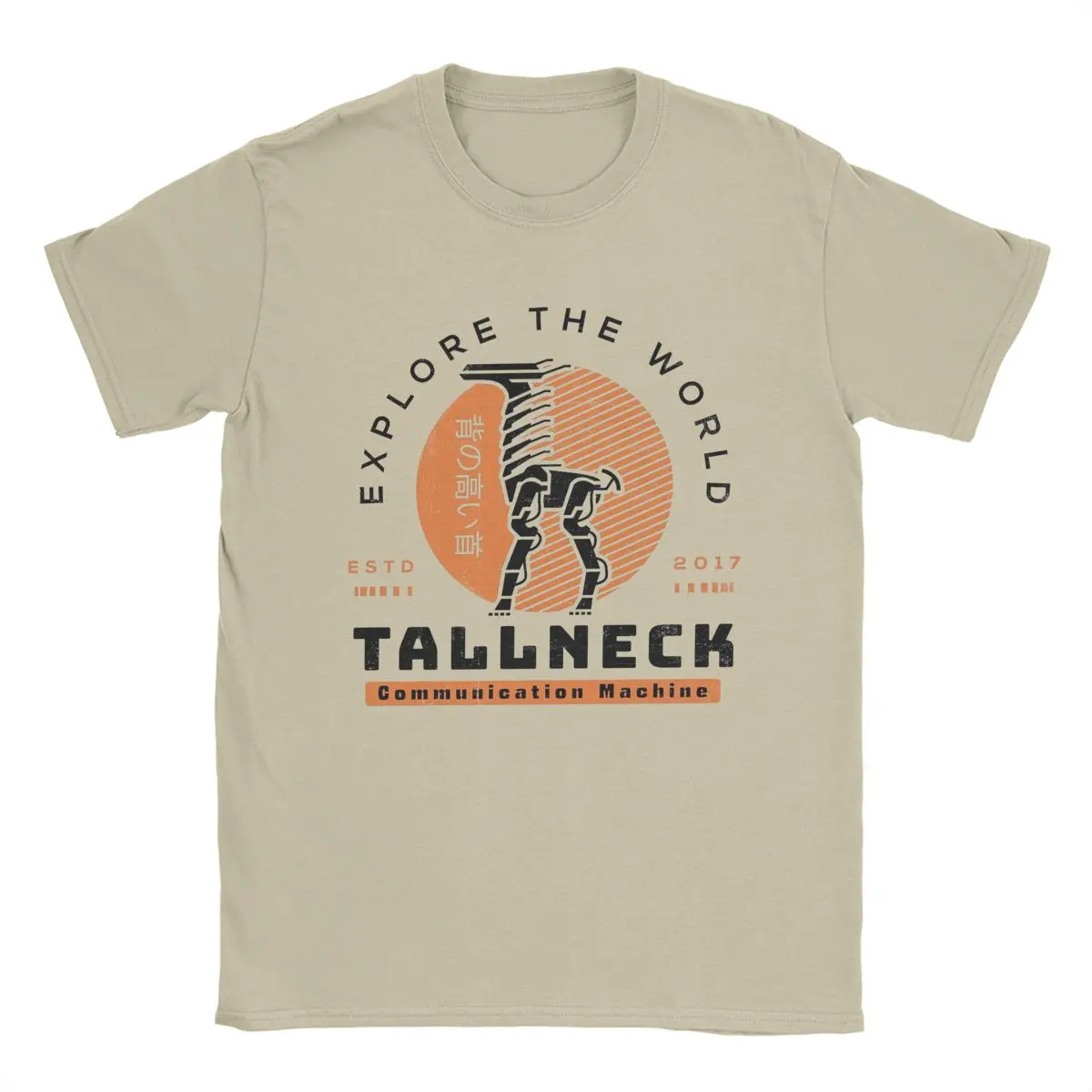 Camisetas Tallneck Horizon Zero Dawn para hombre, camisetas de Humor 100% de algodón, camisetas de Anime de juego con cuello redondo, ropa de manga corta estampada