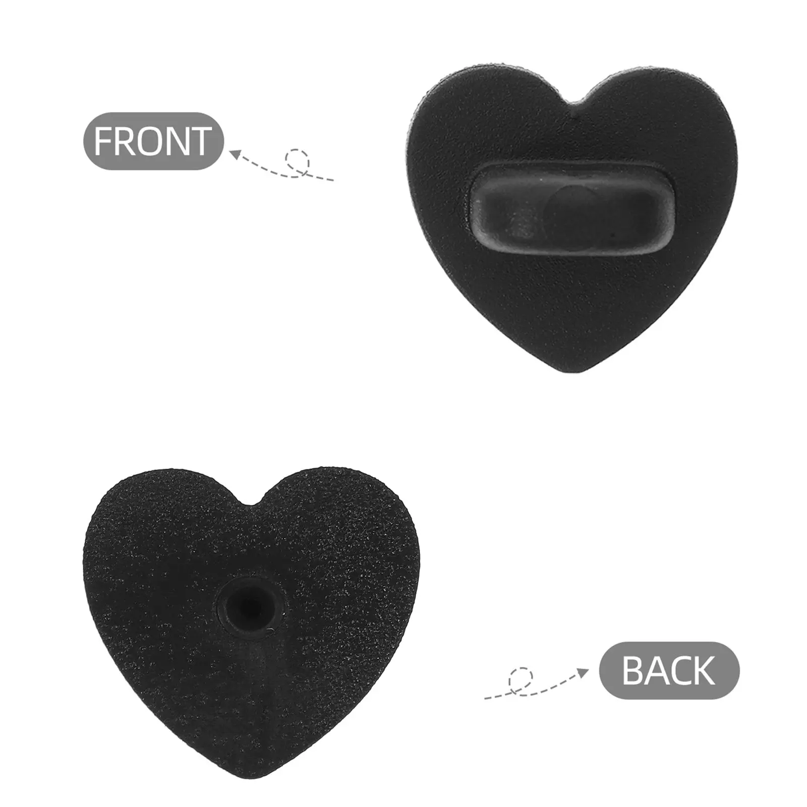 100Pcs Heart Plastic Clutch Pin Backs Easy Use Lapel Pin Backings Brooch Locking Pins for Crafts Hats Bags Enamel Pins Badge view 2