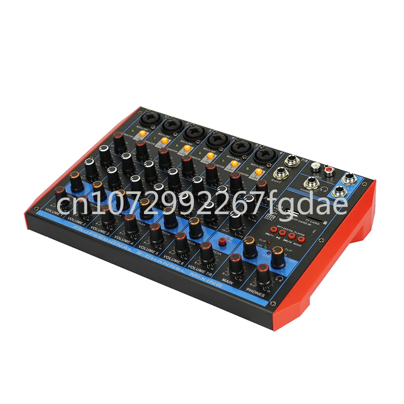 

Professional KTV Portable USB 8-channel Mixer Audio Interface Console