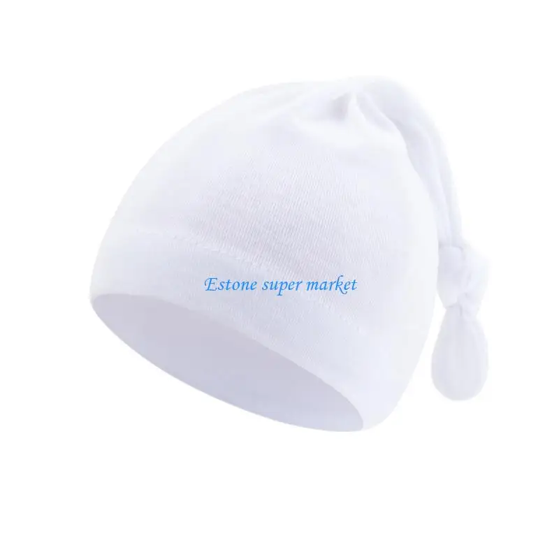 

090B Дышащая теплая шапка-капюшон, однослойные шапки с завязками, головные уборы для младенцев 0-2 мес.