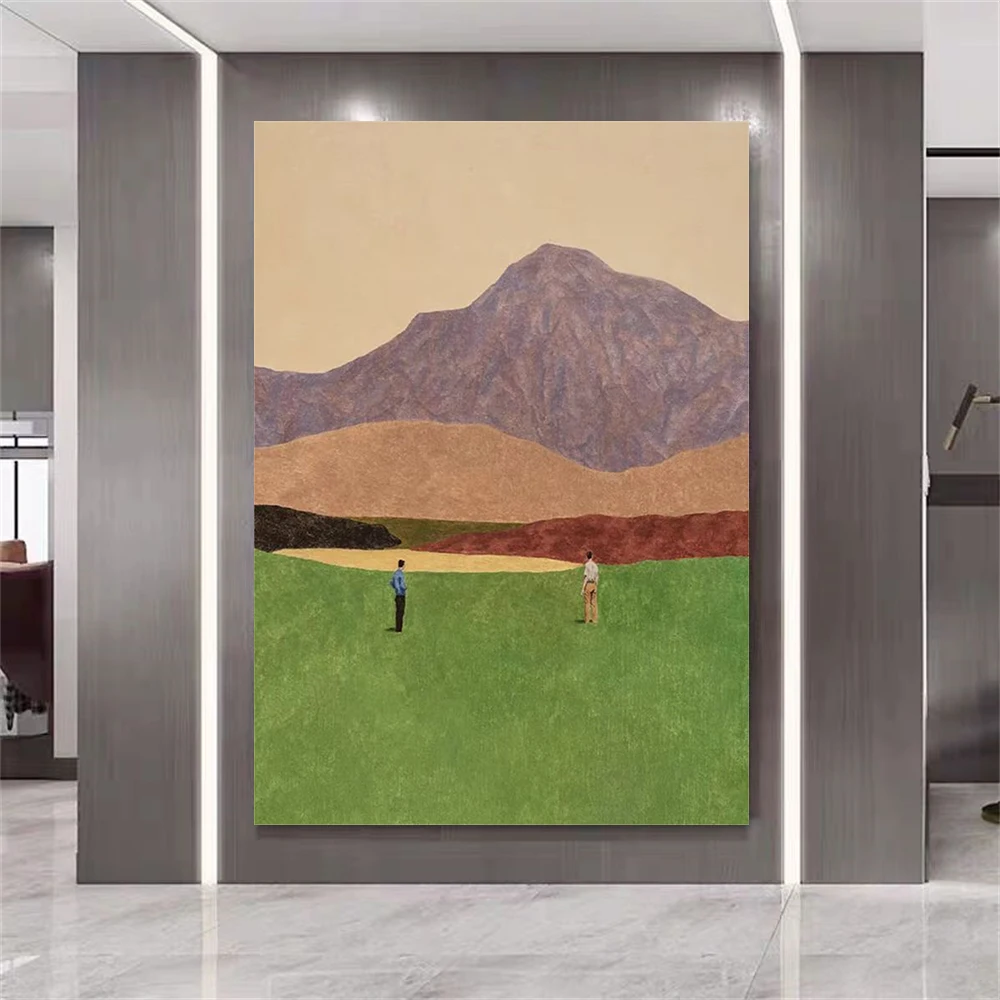 Frameles 100% Handpainted Oil Painting On Canvas Knife Thick Landscape Modern Wall Art Picture For Room Handmade Home Decor Gift