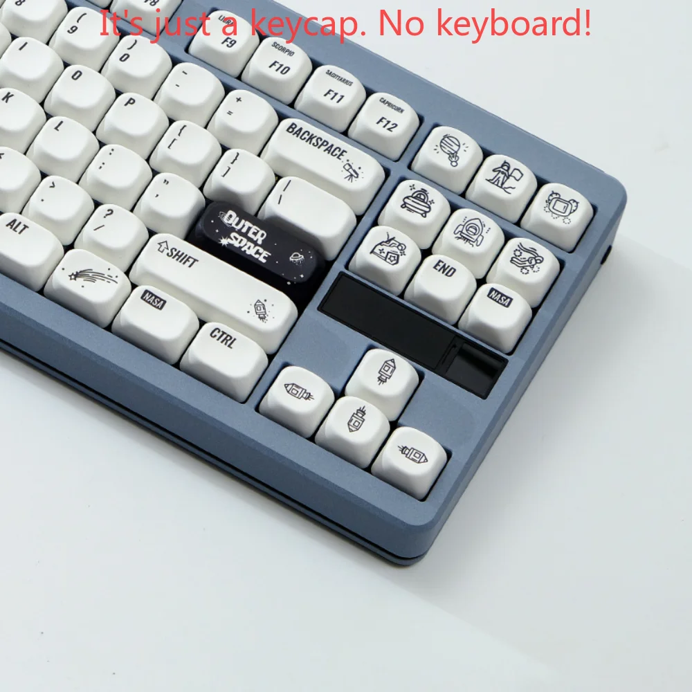 Astronaut Themed Keycap Set PBT MOA135 Key Creative Minimalist Keycap Suitable for Mx Switch Mechanical Keyboard Gaming Keyboard