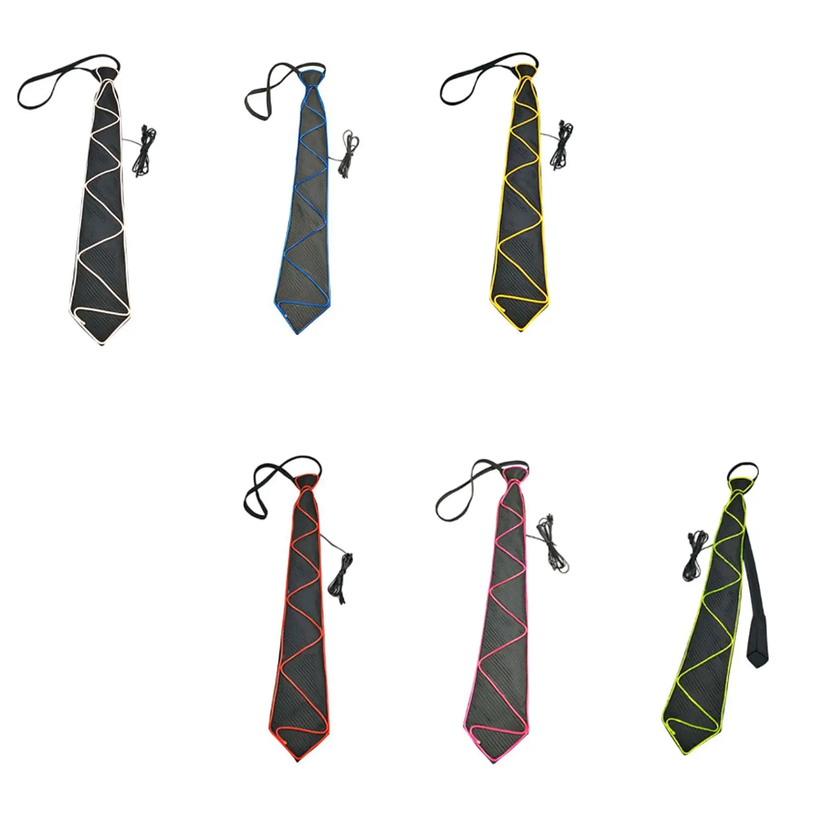 Leuchtende Krawatten, Kostümzubehör, leuchtet im Dunkeln, für Show Cosplay Rave