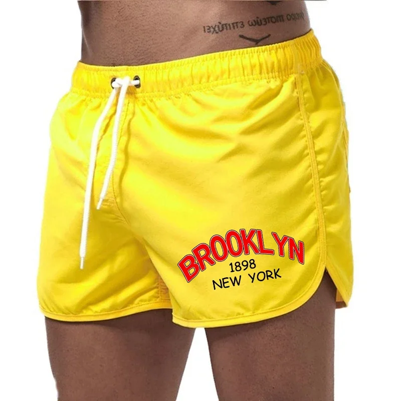 Brooklyn Fashion Mens Board Shorts High Quality Male Beach Casual Fashion Short Pants Male Summer Running Cycling Fitness Shorts