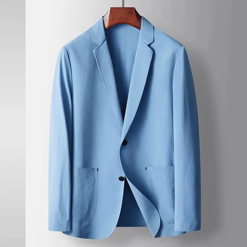 

Men's Slim Fit Casual Suit 6055 2023 Thin Sunscreen Elastic Small S One Button Double Row Button Youth Trend Autumn Special W...