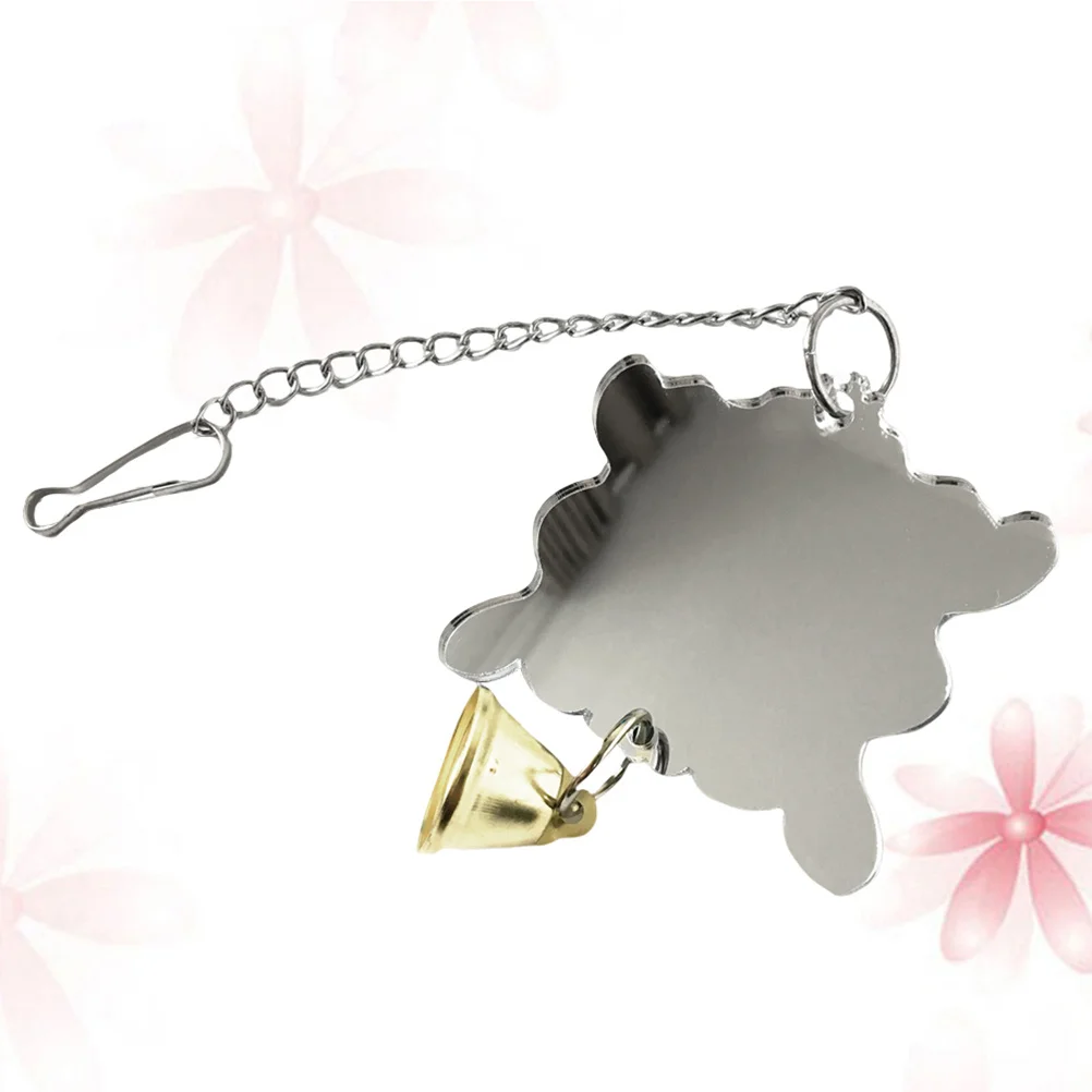 

Acrylic Mirror Bird Cage Hanging Ornament Bells Bright Colors Material Parakeets Cockatiels Similar Sized Birds