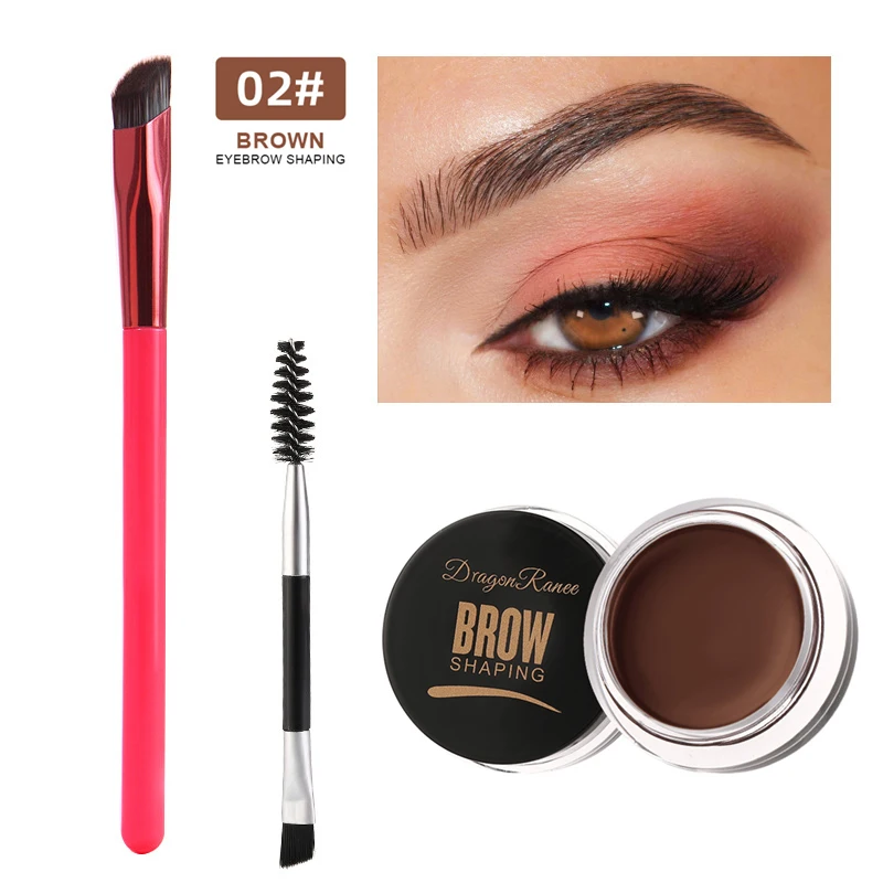 2023 Nieuwe Multifunctionele Wenkbrauw Borstel Met Wilde Wenkbrauwen Cream Concealer Vierkante Eye Brow Make Up Borstels Voor Vrouwen wenkbrauw Gel