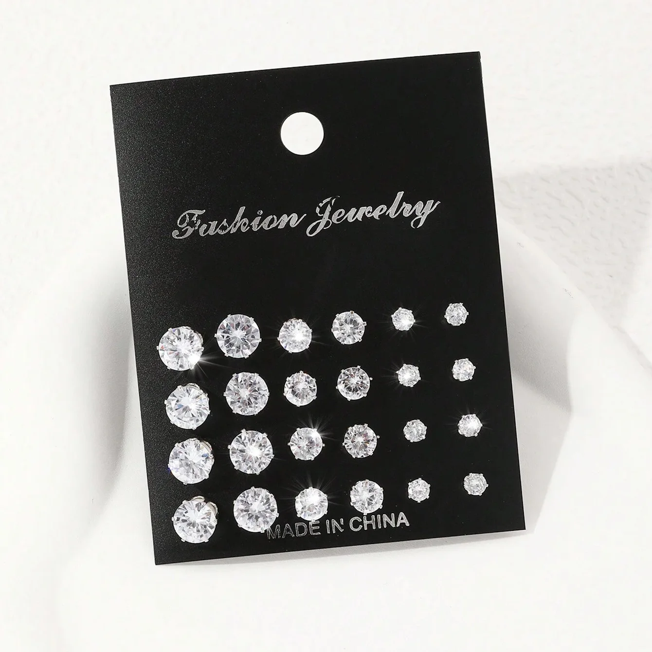 12 Pairs Of Luxurious, Simple, Shiny, And Caring Zirconia Decorative Earrings Are Suitable For Gifts To Parties,And Couples image 4