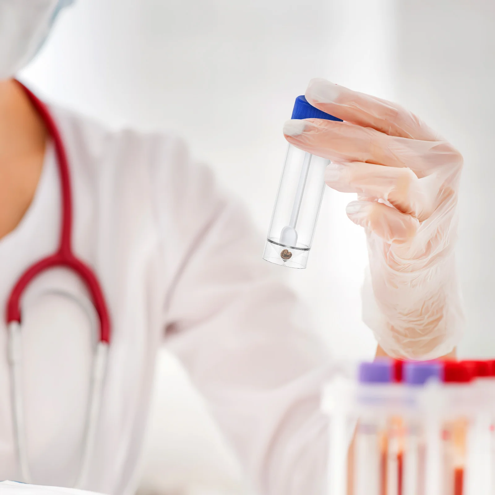 

10Pcs 25-30Ml Plastic Stool Cup Leak Resistant Specimen Container for Clinical Diagnostics Urine and Fluid Sample Testing Lab