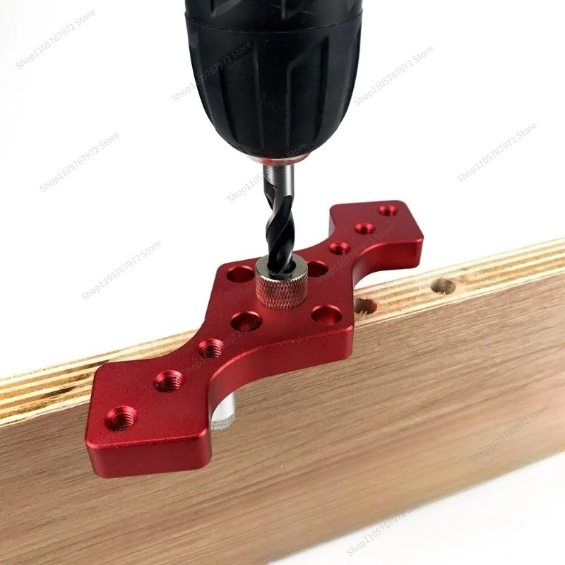 For  Woodworking Drilling Tool Red Metal Positioning Clip + 6/8/10 Trouble Diamond Positioner
