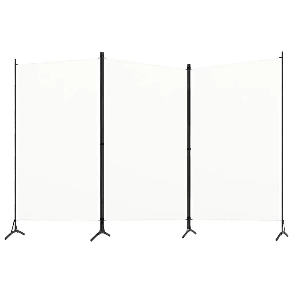 White 3-Panel Room Divider - 260x180 cm Privacy Screen for Home Decor