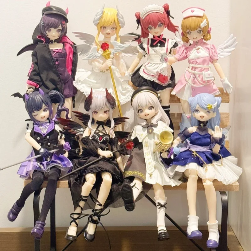 

Аутентичная световая кошмаровка Twin Series Mjd слепая коробка 1/6 мобильная кукла модные игровые фигурки милый орнамент подарок-сюрприз на день девушки