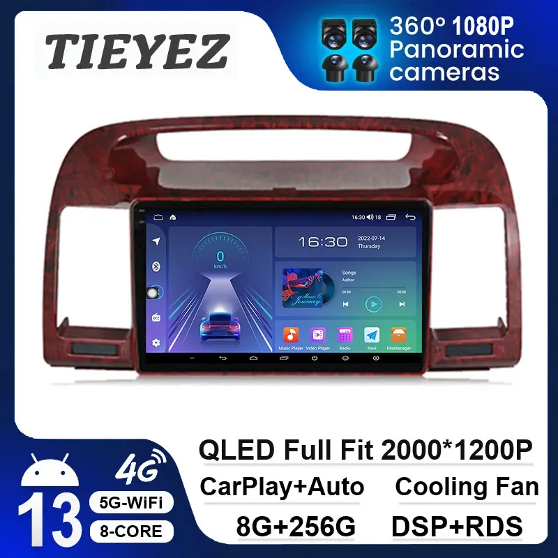 For Toyota Camry 5 2002 2003 2004 2005 2006 Car Radio Multimedia Video Player Navigation GPS Android 13 Head Unit No 2 Din DVD