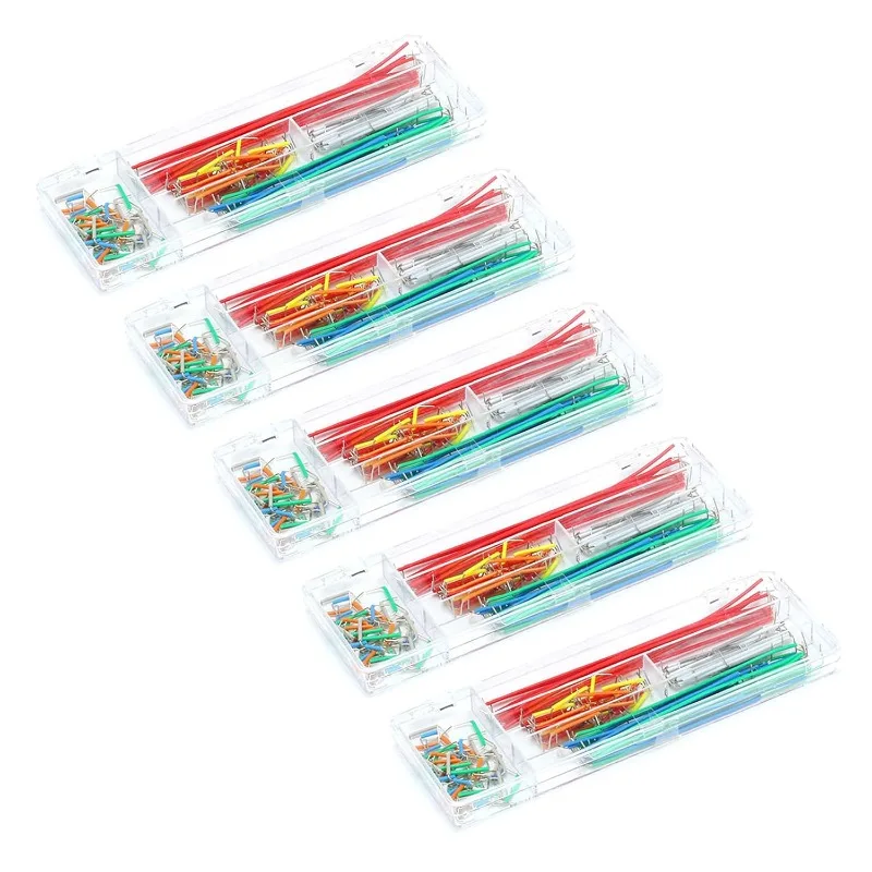 700Pcs Jumper Wire Kit BreadBoard Wires Development Board Special Wire 5Sets of 140 Pieces Per Set 14 Different Lengths 9 Colors