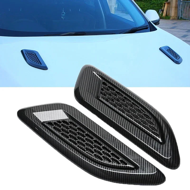 1 Pair Car Hood Scoop Decoration Air Vent Wing Trim Cover Fit For Land Rover Range Rover Sport Evoque Discovery 4 Freelander 2