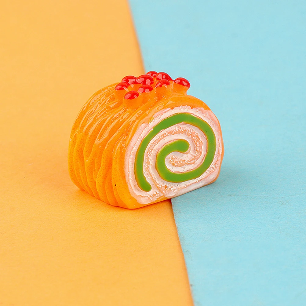 

15 Pcs Three-dimensional Fruit Cake Dessert Mini Props Miniature Miniatures Resin Toy Model