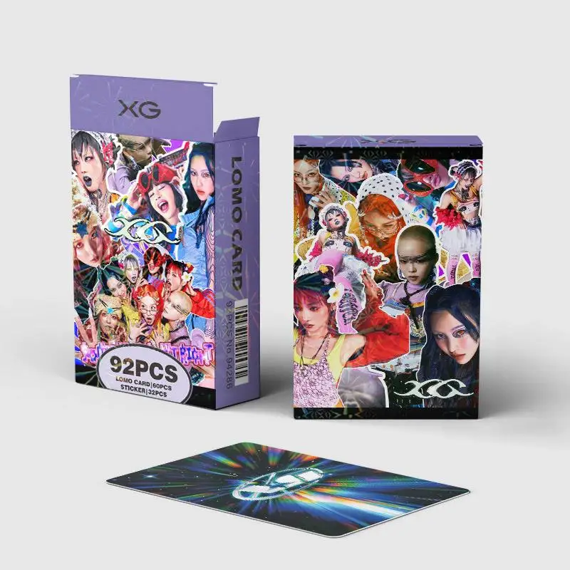 92PCS XG Girl Group Holographic Photo Cards Set - JURIA CHISA JURIN Collectible LOMO With Bonus Stickers image 4