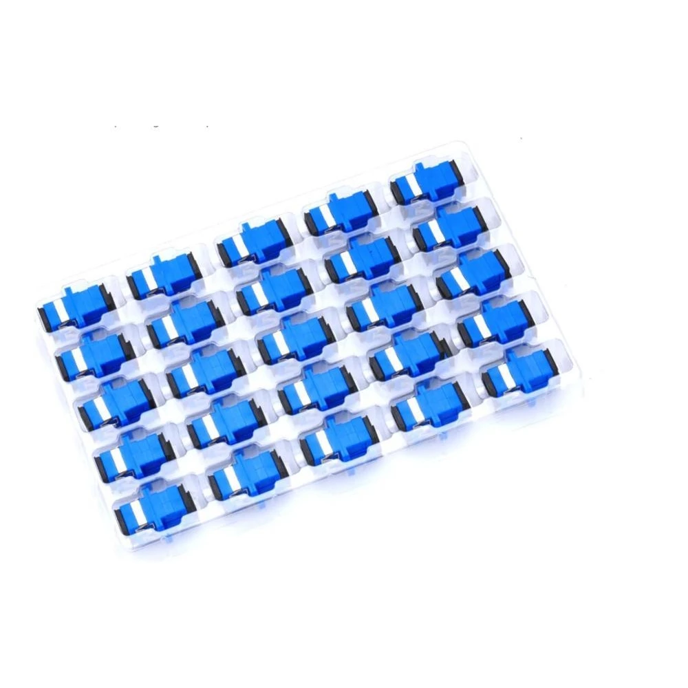 20/50/100pcs SC/UPC Adapter New SC Fiber Optic Flange Coupler Fiber Coupler