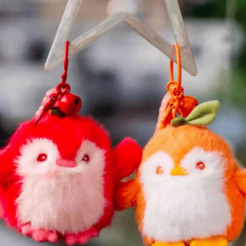 

Милый красочный мультяшный пингвин, пушистый мягкий брелок с животными, плюшевая детская подарочная сумка