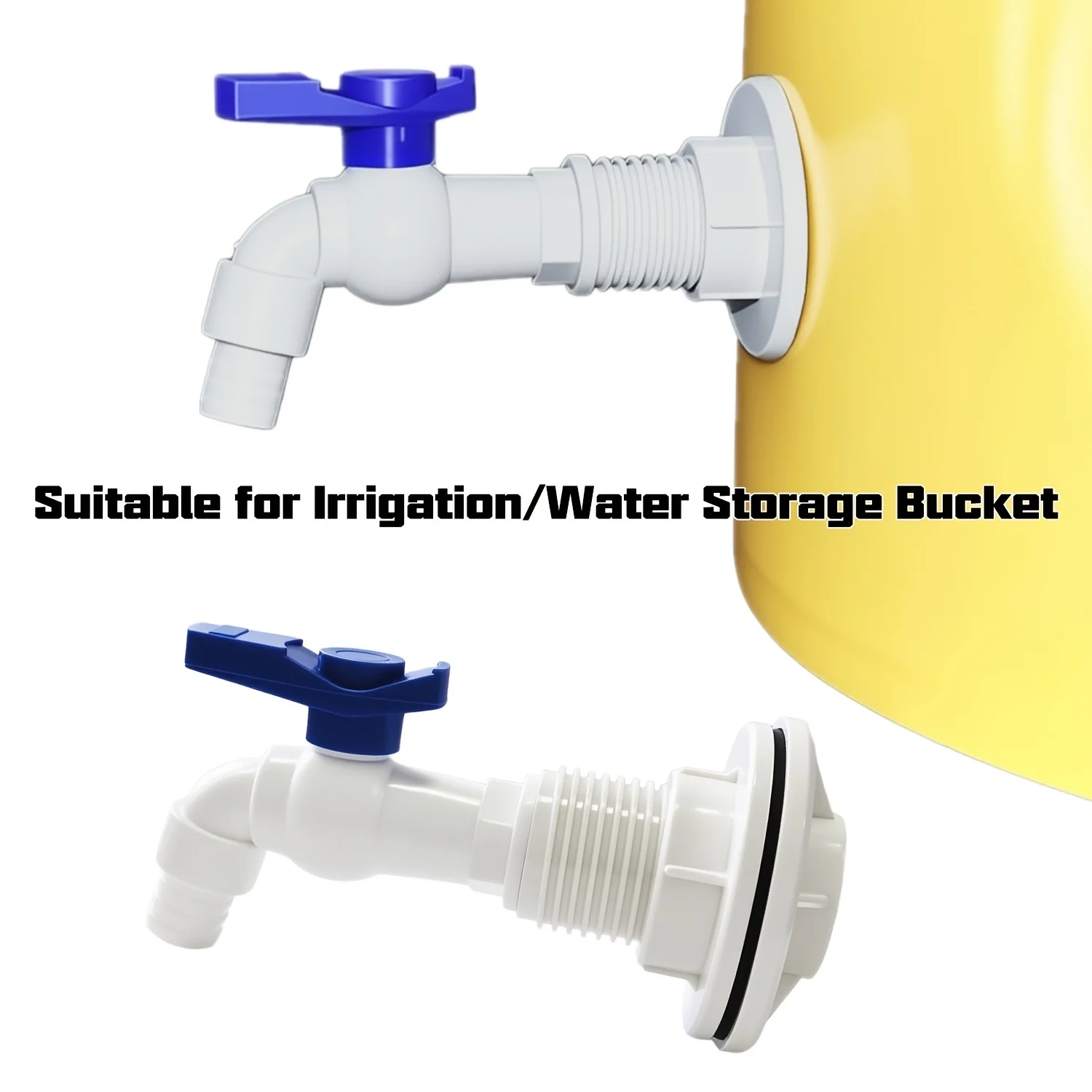 Plastic PVC Pipe Connector, Inner‑Outer Thread Tap Adapter, Hose Connector for Water Tank, Bucket, Fish Tank