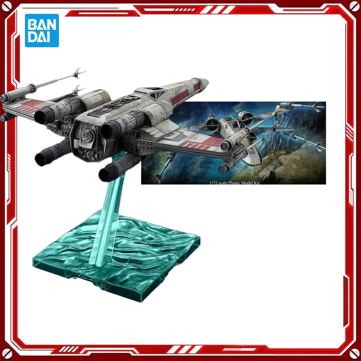 

Genuine Bandai Original Figure Model Kits 1/72 X-WING STARFIHTER RED5 Anime Figures Action Model Toys Gift for Boy girl