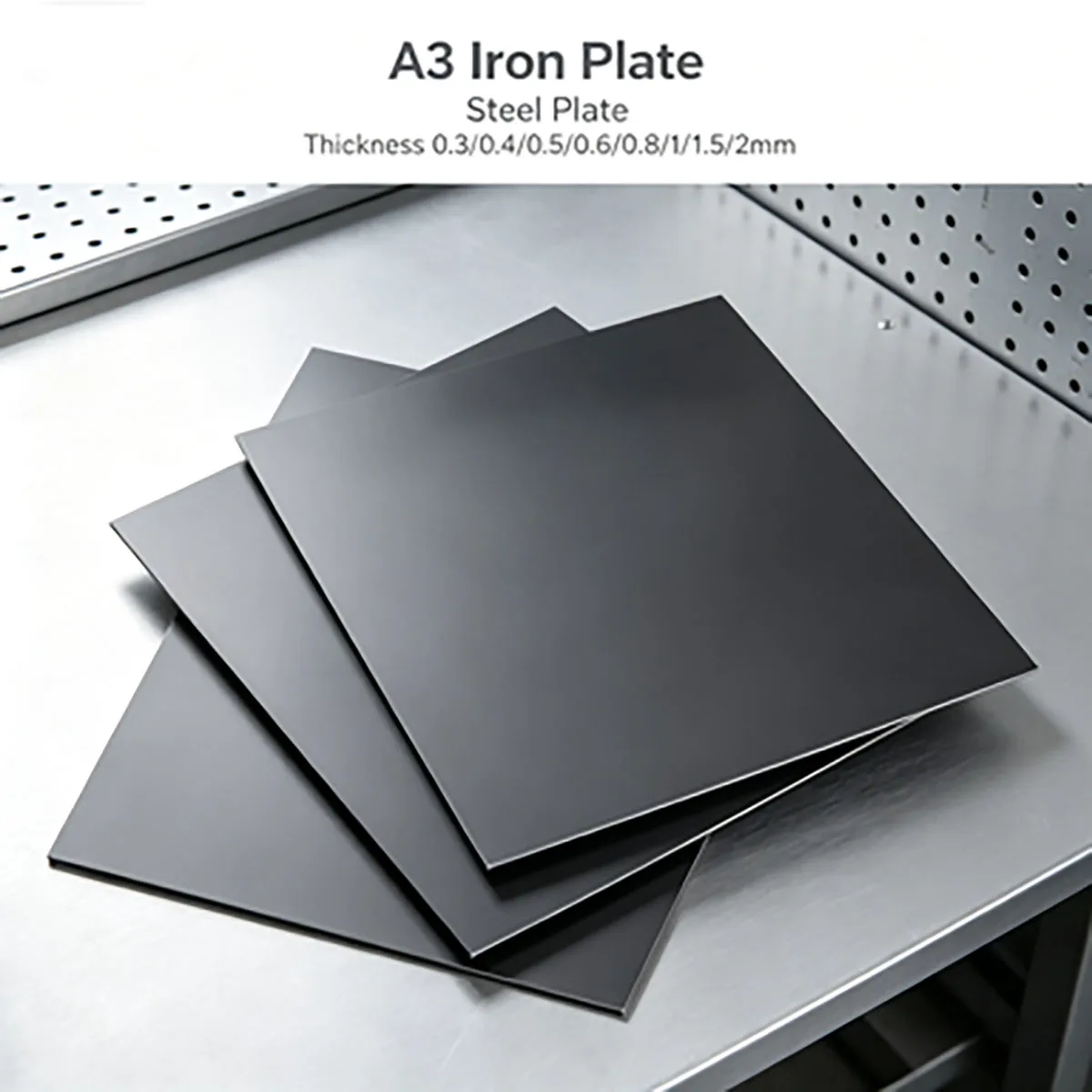A3 Q235 Carbon Steel Iron Plate, 0.3‑2mm Thickness, 45# Steel Sheet, Laser‑Cut Metal Blank for Welding, DIY & Machining