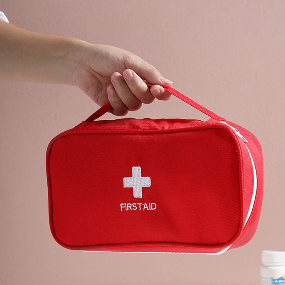 900D Oxford Emergency Medicine Pouch Compartment Household Pill Organizer with Handle Waterproof Large Capacity for Outdoor Home