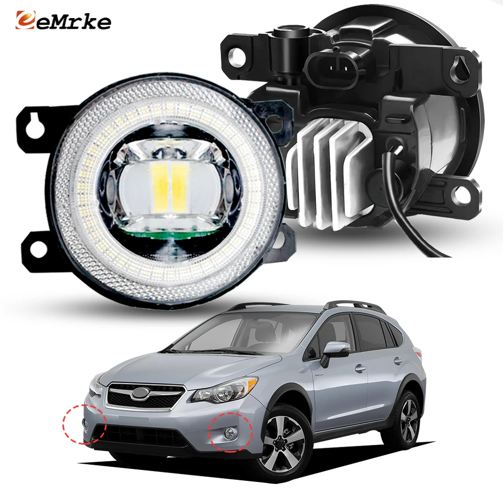 LED Fog Driving Lights 30W for Subaru XV Crosstrek 2012-2025 [ Except Wilderness] Add Angel Eye Aperture DRL Halo Accessories